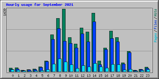 Hourly usage for September 2021