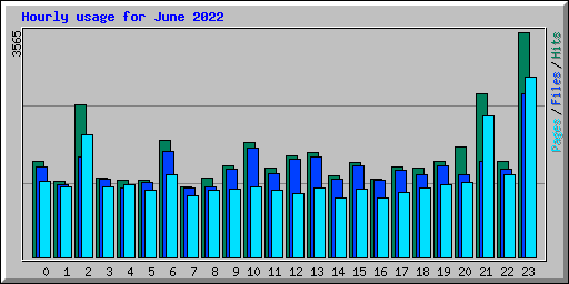 Hourly usage for June 2022