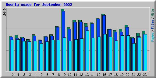 Hourly usage for September 2022