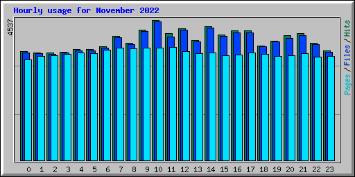 Hourly usage for November 2022