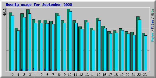 Hourly usage for September 2023