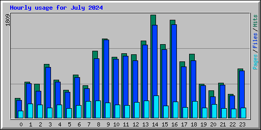 Hourly usage for July 2024