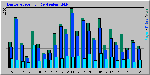 Hourly usage for September 2024