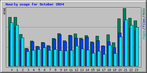 Hourly usage for October 2024
